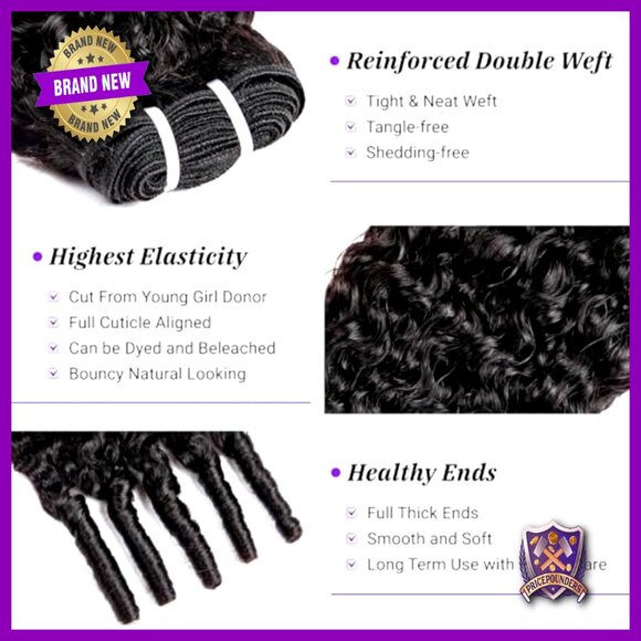 Burmese Curly Human Hair Bundles 3Pcs 18-22 Inch 100% Real Hair Extensions main image 6